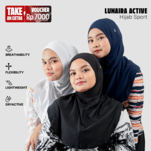 Jerjhon Hijab Sport Wanita - Lunaira Active